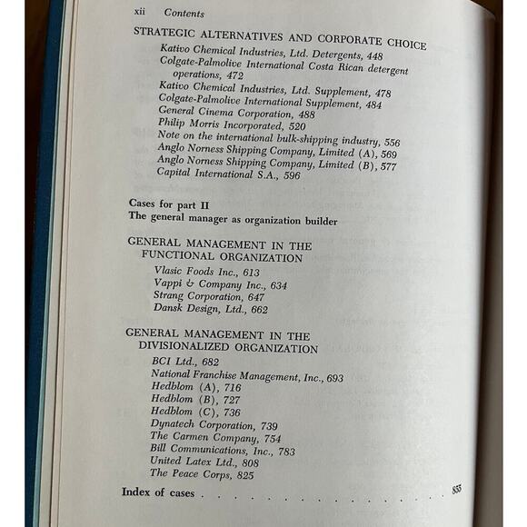 VTG Strategy & Organization text & cases in general management book 1973 harvard - Picture 8 of 8